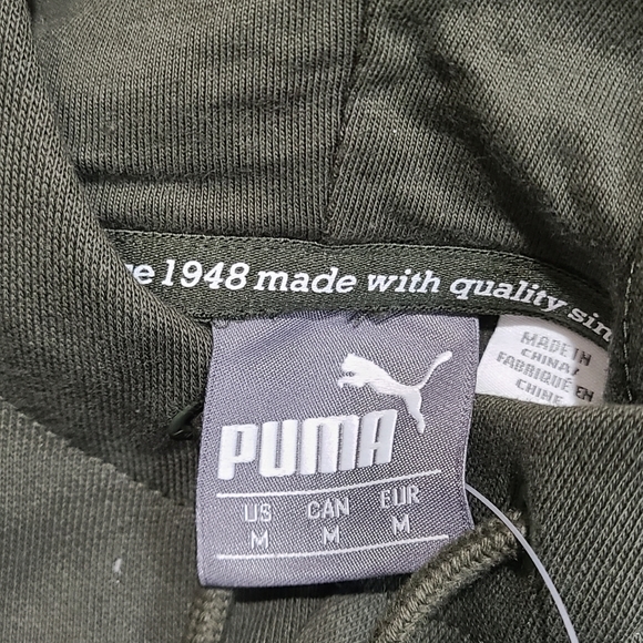 Puma embossed big cat logo hoodie size M - Picture 4 of 5